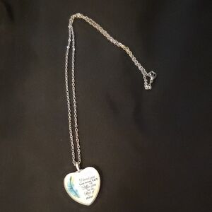 Inspirational Silver Heart Necklace